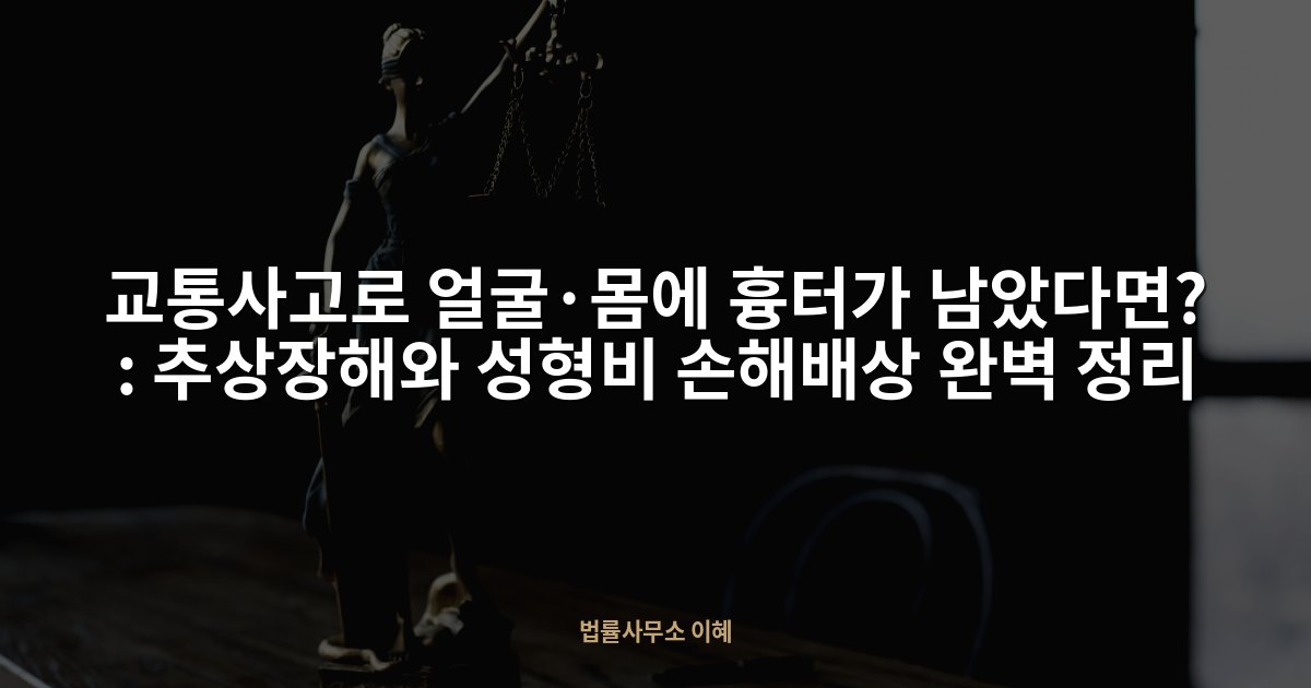 교통사고로 얼굴·몸에 흉터가 남았다면? : 추상장해와 성형비 손해배상 완벽 정리