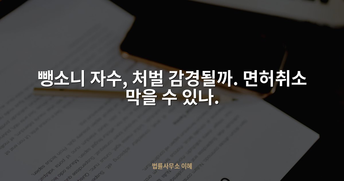 뺑소니 자수, 처벌 감경될까. 면허취소 막을 수 있나., 법률사무소 이혜 업무사례
