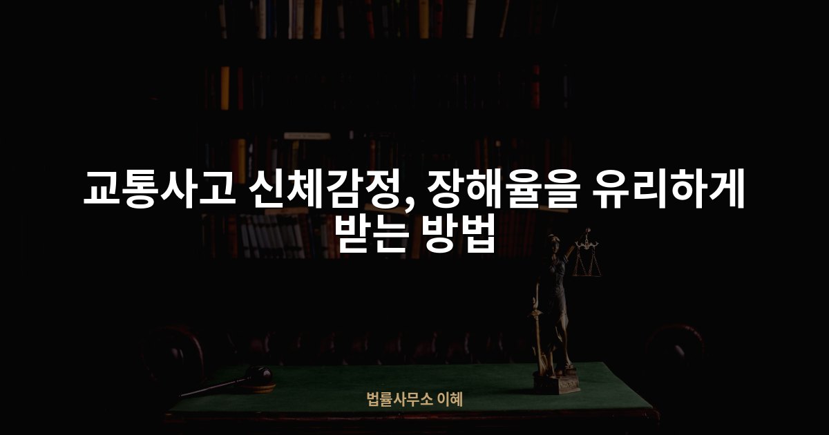 교통사고 신체감정, 장해율을 유리하게 받는 방법, 법률사무소 이혜 업무사례