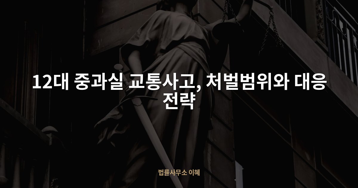 12대 중과실 교통사고, 처벌범위와 대응 전략, 법률사무소 이혜 업무사례